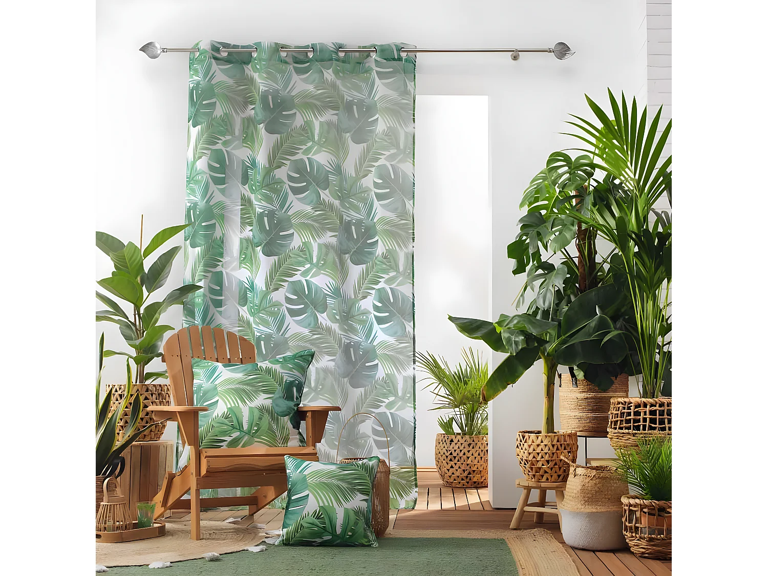 Rideau Voilage "Rio de Janeiro" 140x240cm Blanc