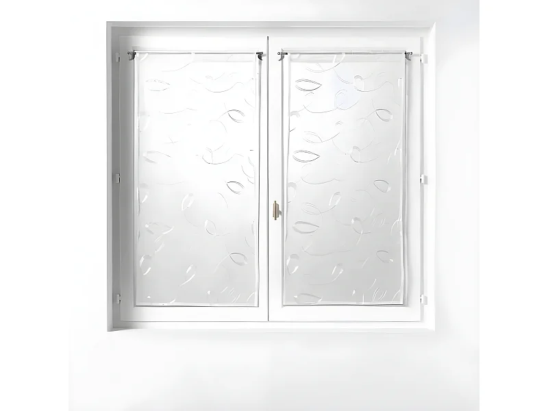 Paire de Voilages "Hoops" 60x90cm Blanc