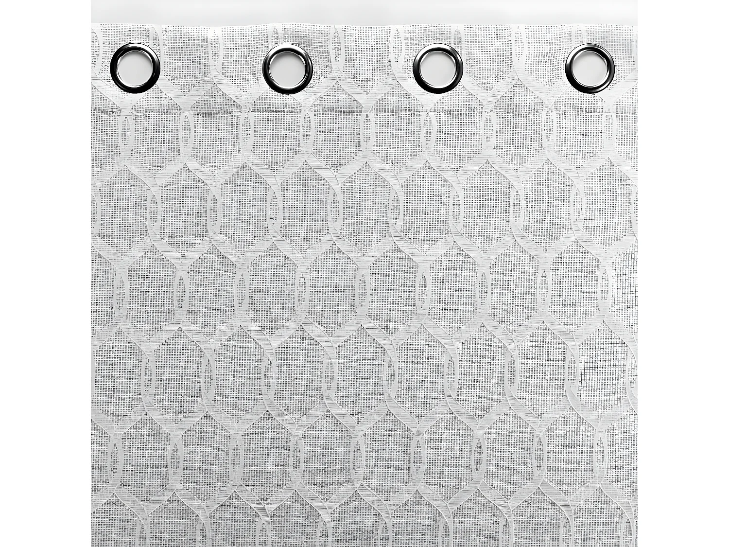 Rideau à Œillets Jacquard "Utopia" 140x260cm Gris