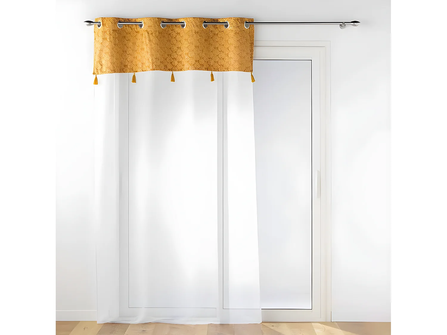 Rideau Voilage à Œillets "Evie" 140x240cm Ocre