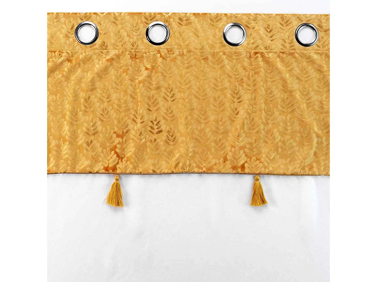 Rideau Voilage à Œillets "Evie" 140x240cm Ocre