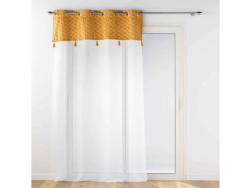 Rideau Voilage à Œillets "Evie" 140x240cm Ocre