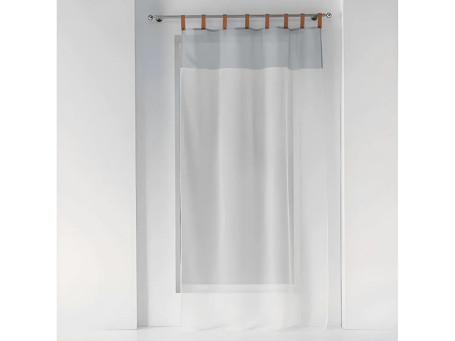 Rideau Voilage à Passants "Loft Atelier" 140x240cm Gris