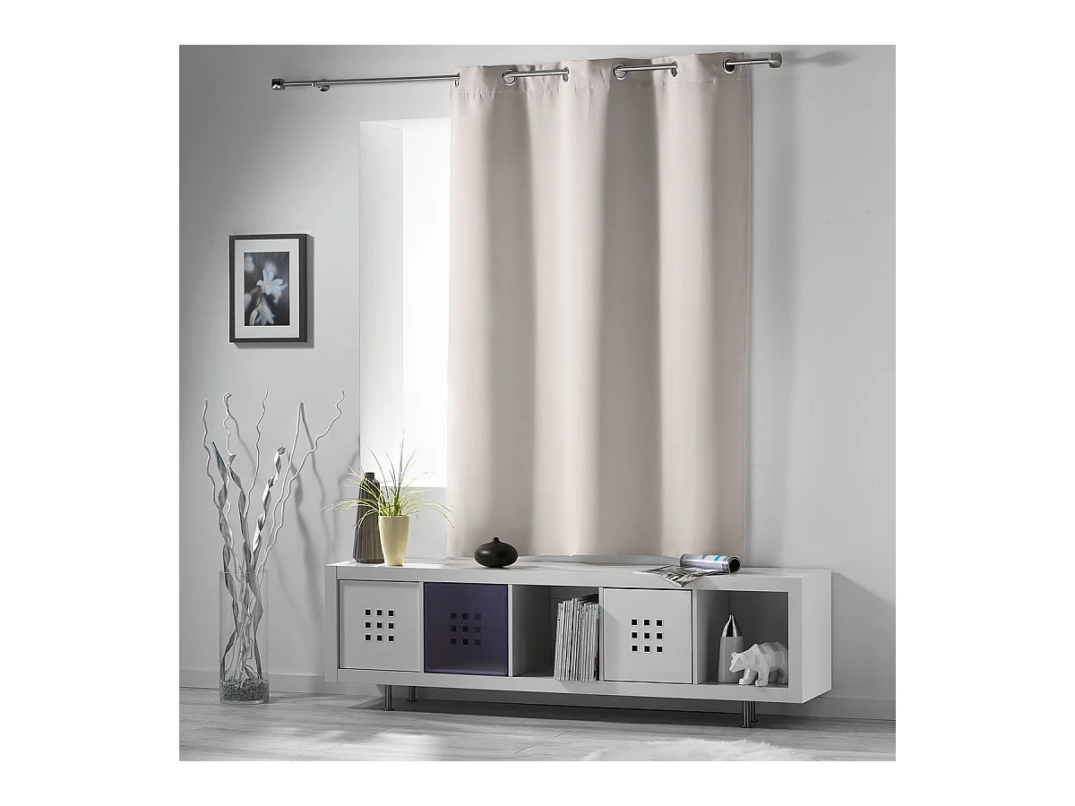Cortina opaca para radiador de baja altura con un 90 % de oscurecimiento 135 x 180 cm