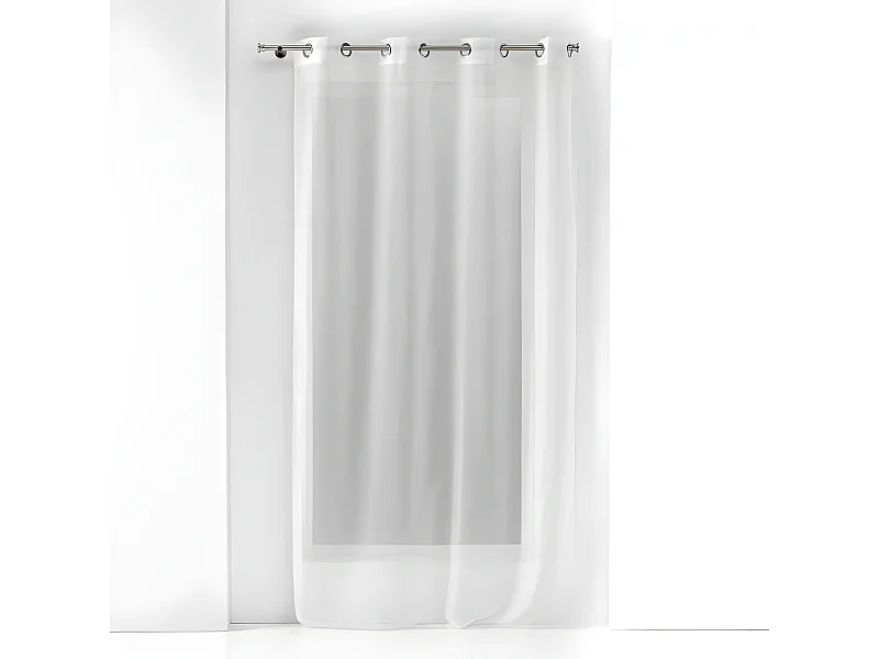 Rideau Voilage à Œillets "Perlina" 140x280cm Blanc