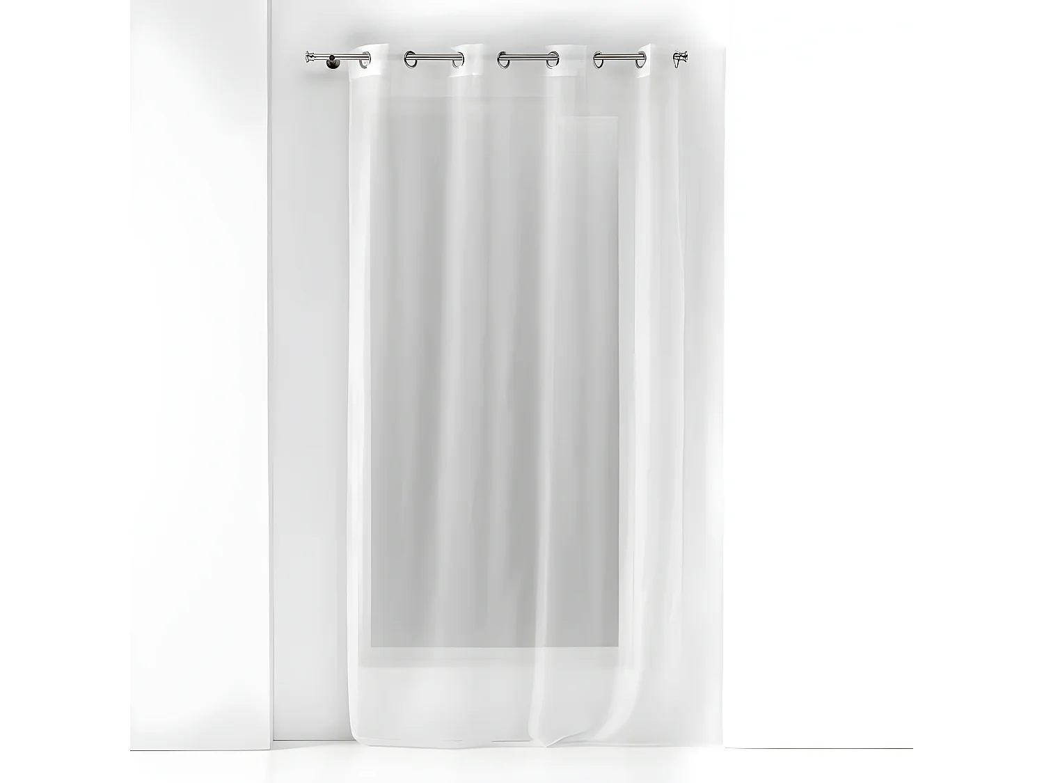 Rideau Voilage à Œillets "Perlina" 140x280cm Blanc