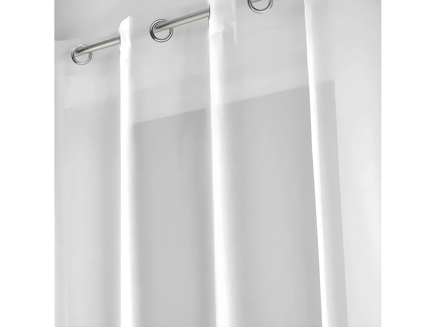 Rideau Voilage à Œillets "Perlina" 140x280cm Blanc