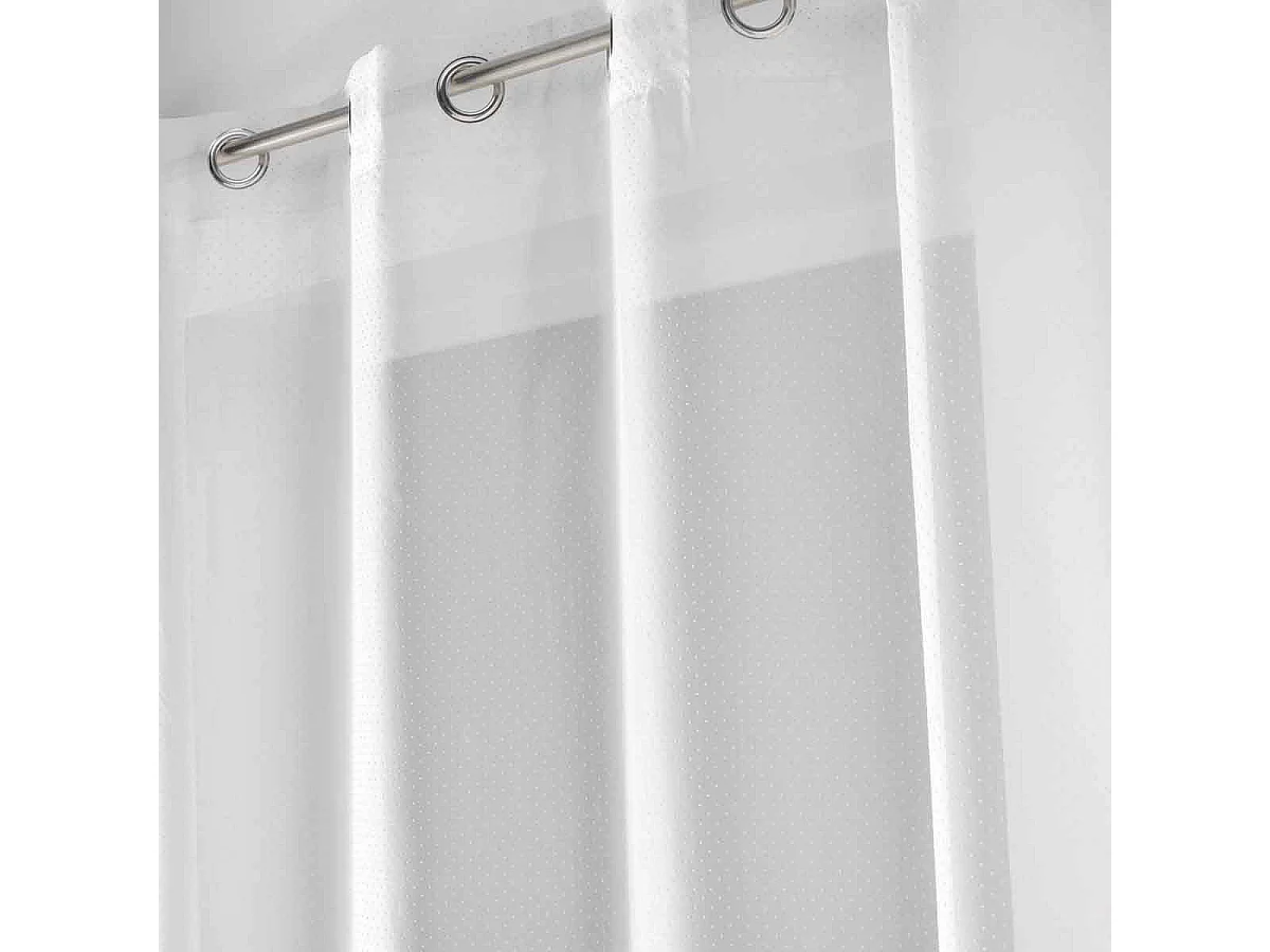 Rideau Voilage à Œillets "Perlina" 140x280cm Blanc