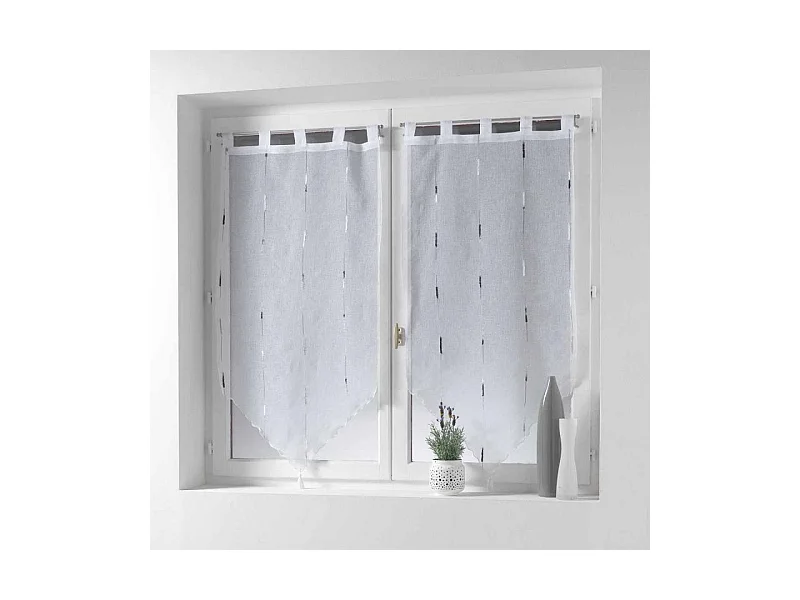 Paire de Voilages "Chenilla" 90x160cm Gris