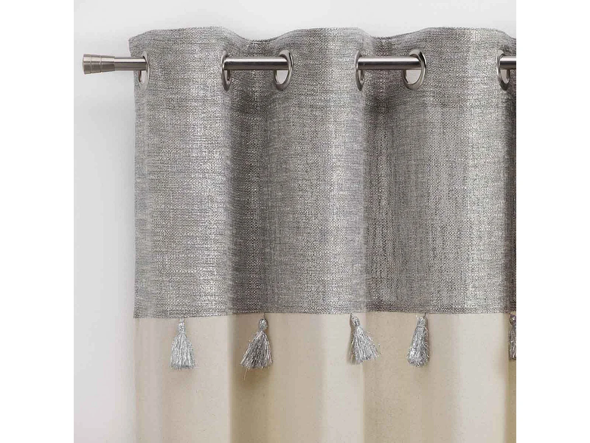 Rideau à Œillets "New Sultan" 140x240cm Argent