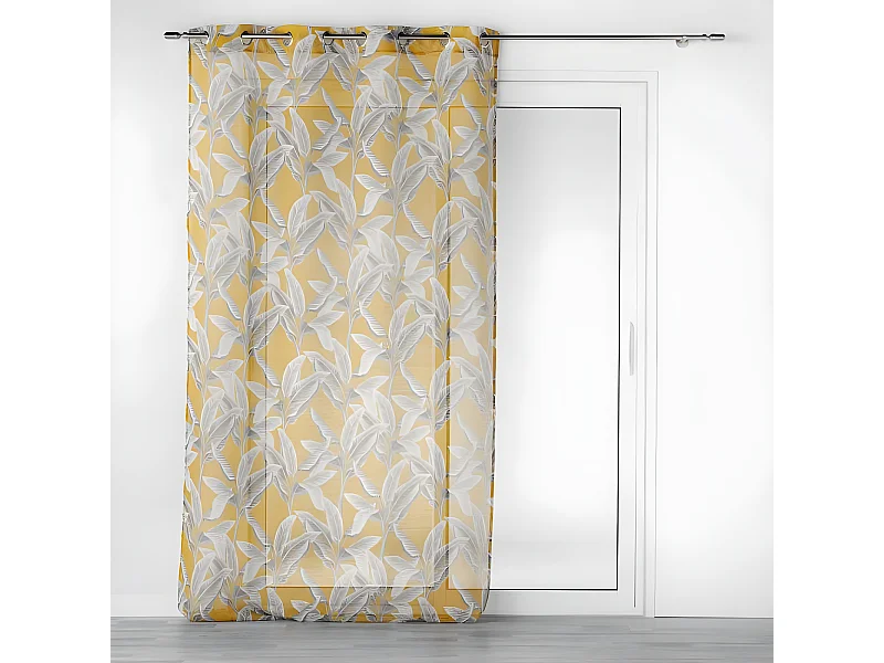 Rideau Voilage à Œillets "Isibelle" 140x240cm Jaune