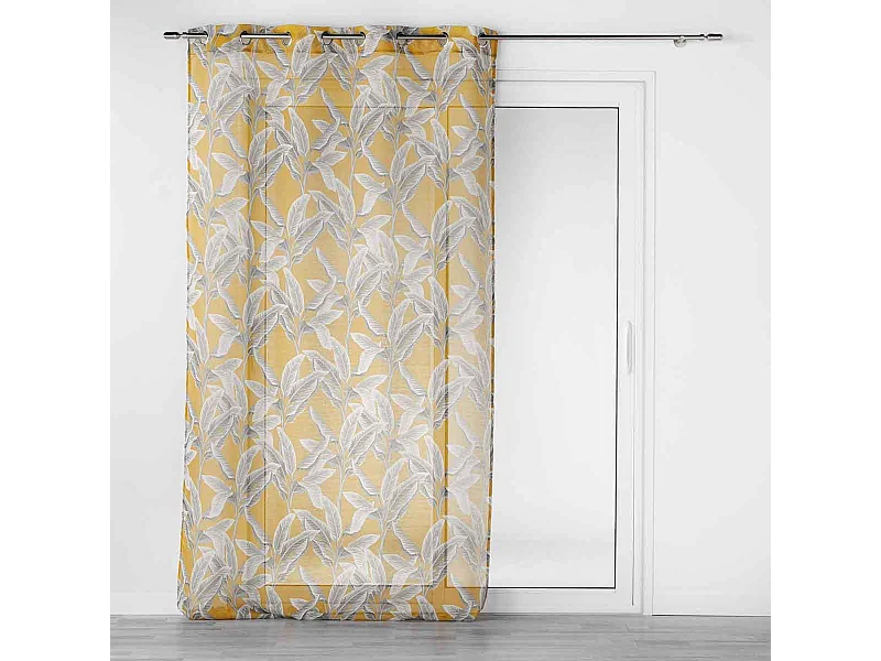 Rideau Voilage à Œillets "Isibelle" 140x240cm Jaune