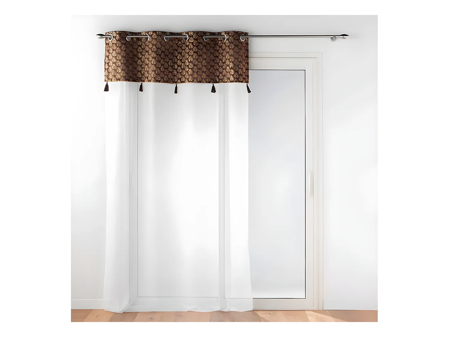 Rideau Voilage à Œillets "Evie" 140x240cm Choco
