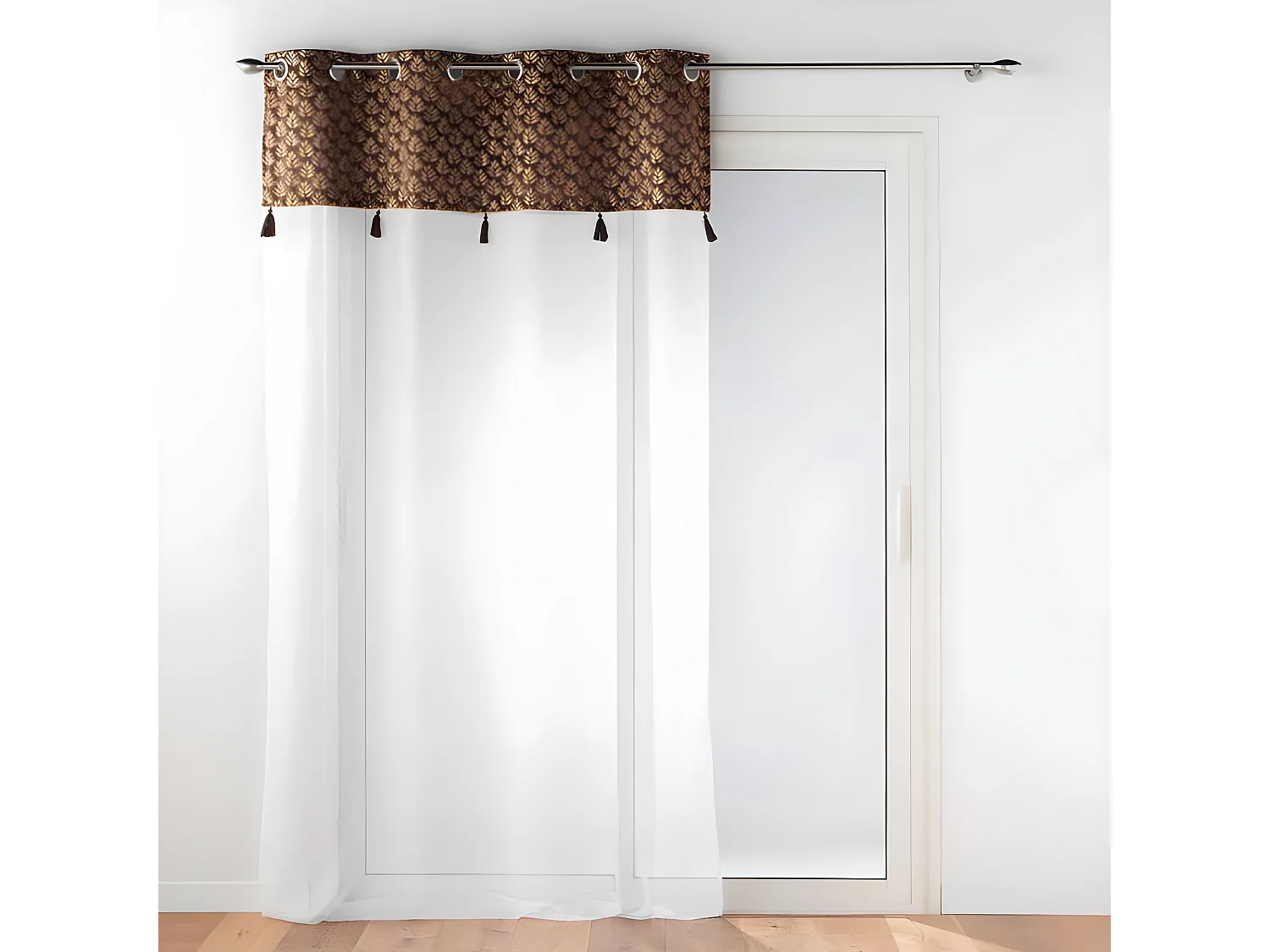 Rideau Voilage à Œillets "Evie" 140x240cm Choco