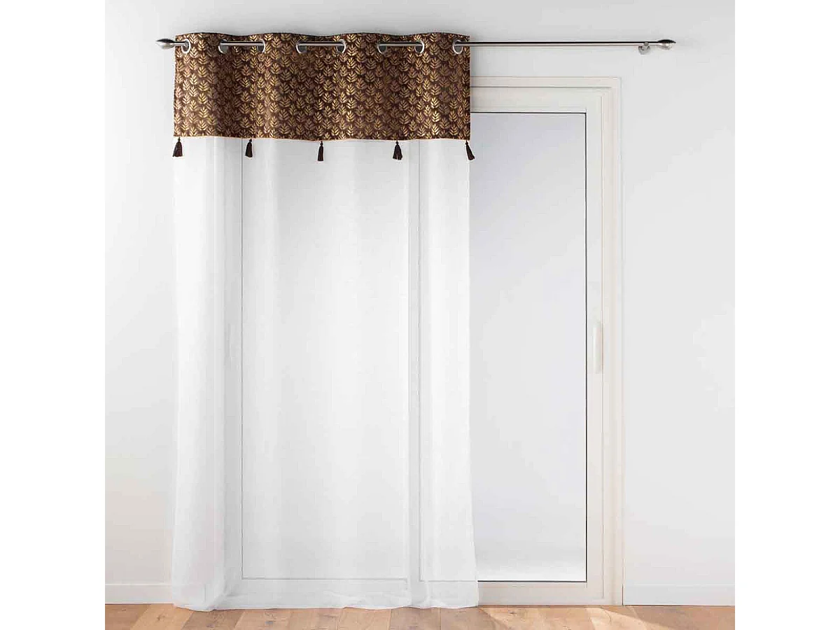 Rideau Voilage à Œillets "Evie" 140x240cm Choco