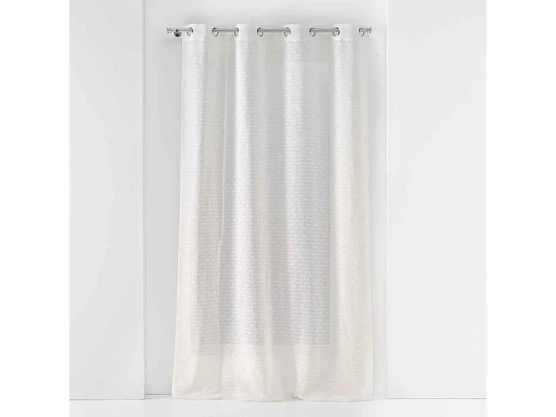 Rideau Voilage à Œillets "Cyrielle" 140x240cm Blanc