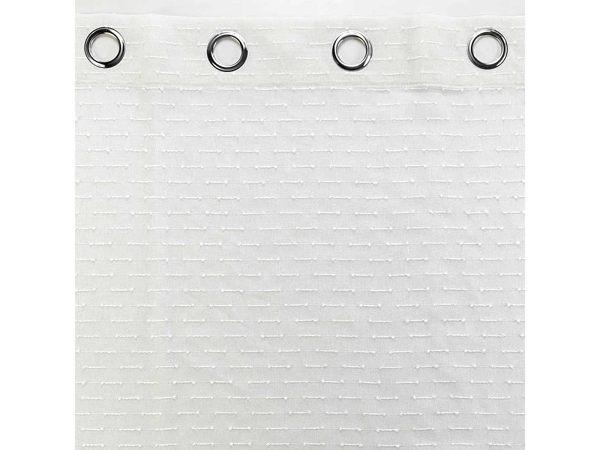 Rideau Voilage à Œillets "Cyrielle" 140x240cm Blanc