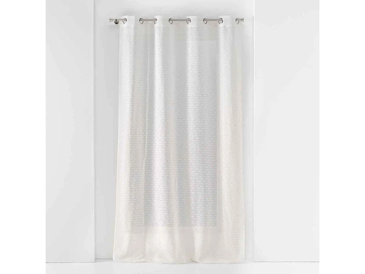 Rideau Voilage à Œillets "Cyrielle" 140x240cm Blanc