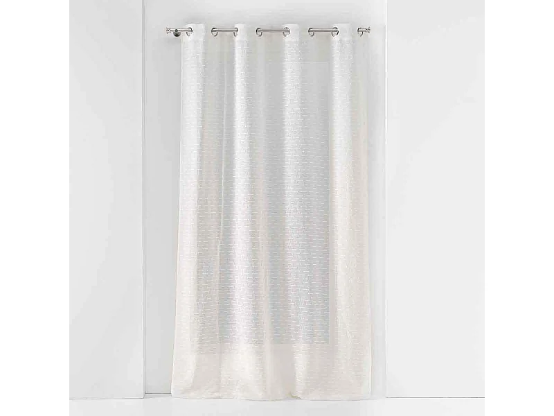 Rideau Voilage à Œillets "Cyrielle" 140x240cm Blanc