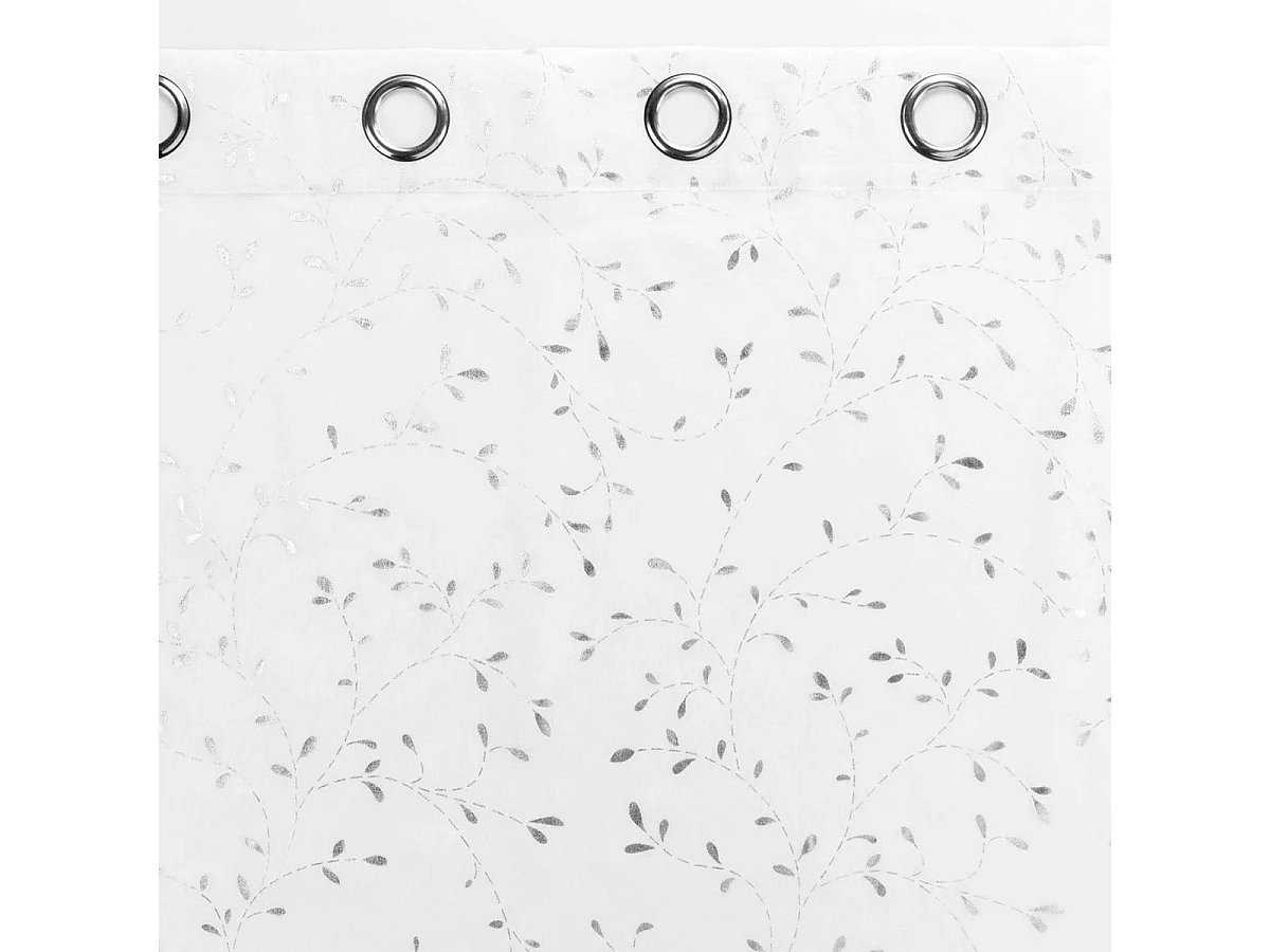 Rideau Voilage à Œillets "Floressia" 140x240cm Blanc