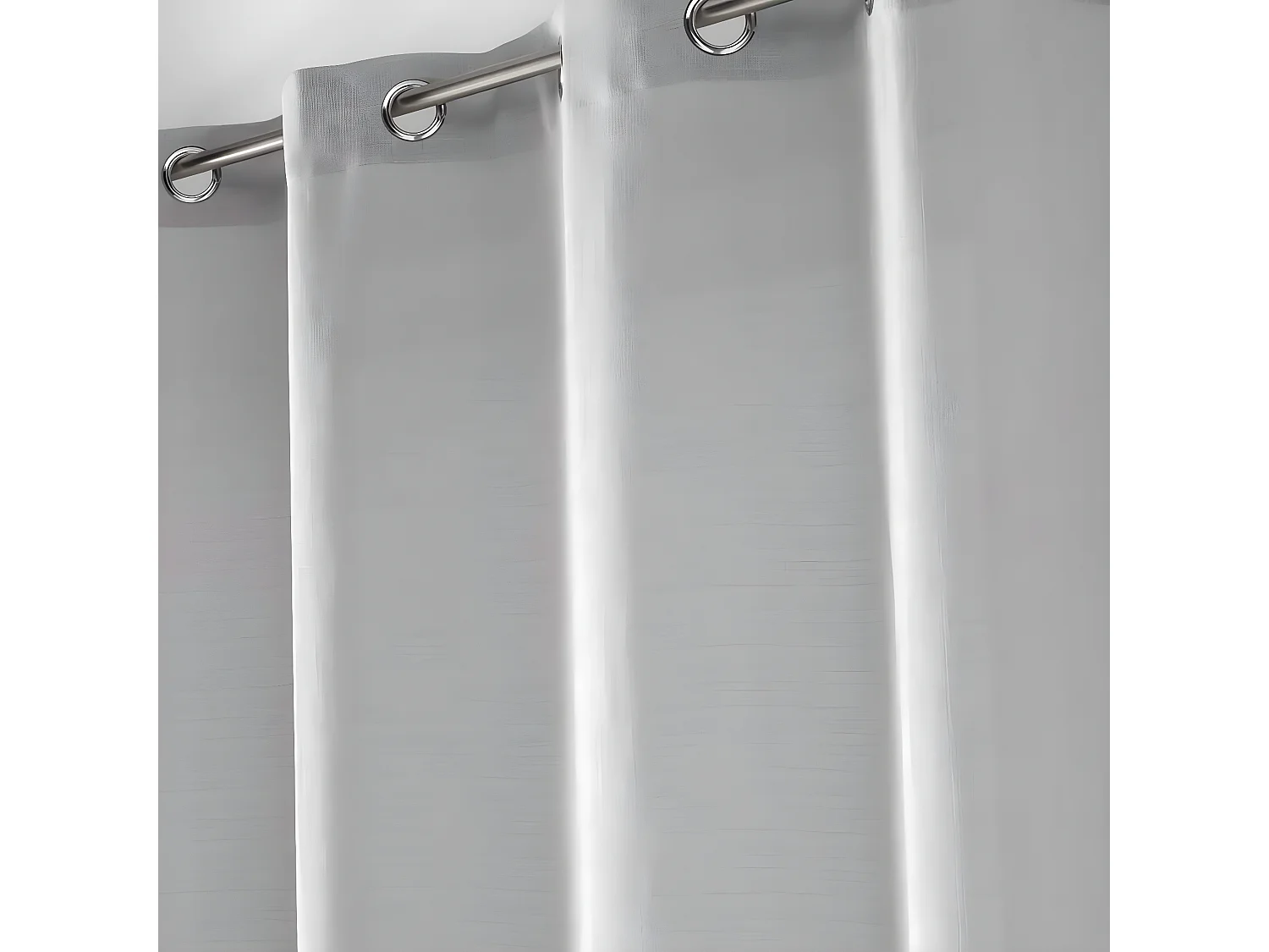 Rideau Voilage à Œillets "Soane" 140x240cm Gris