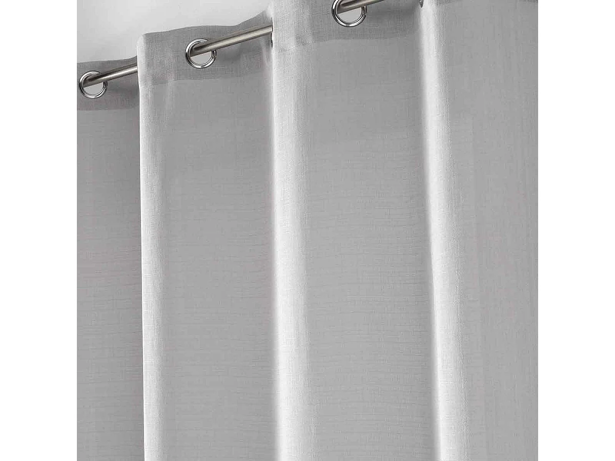 Rideau Voilage à Œillets "Soane" 140x240cm Gris