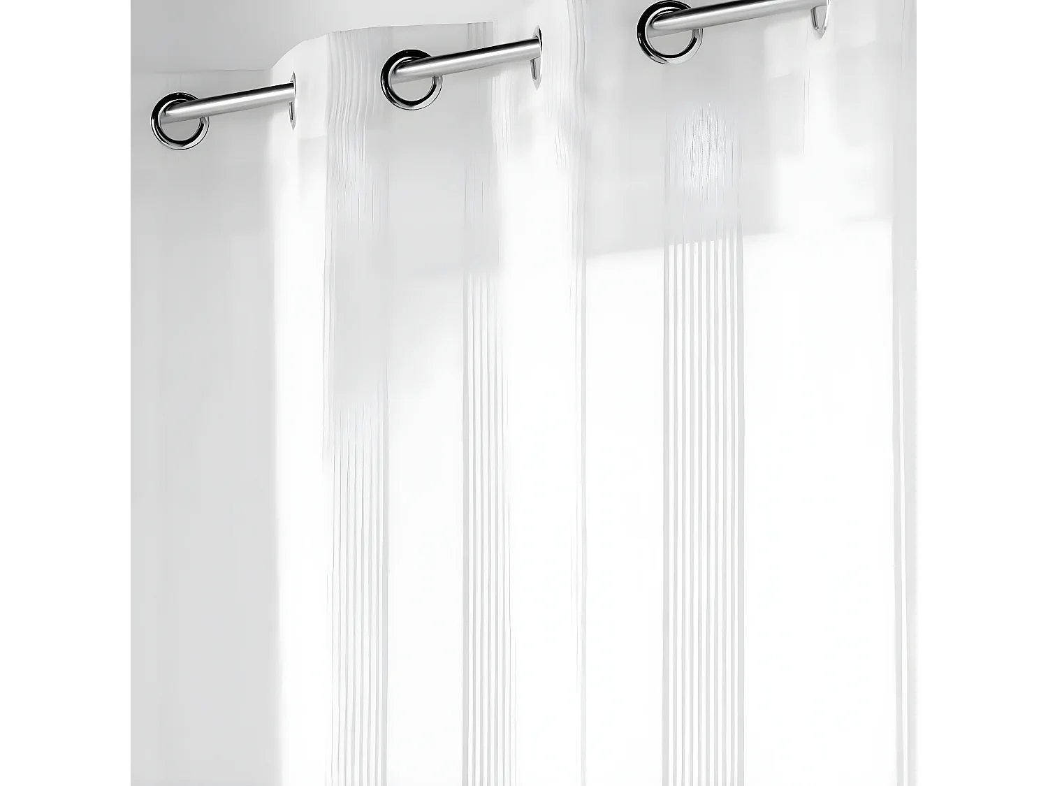 Rideau Voilage à Œillets "Elizeon" 140x280cm Blanc