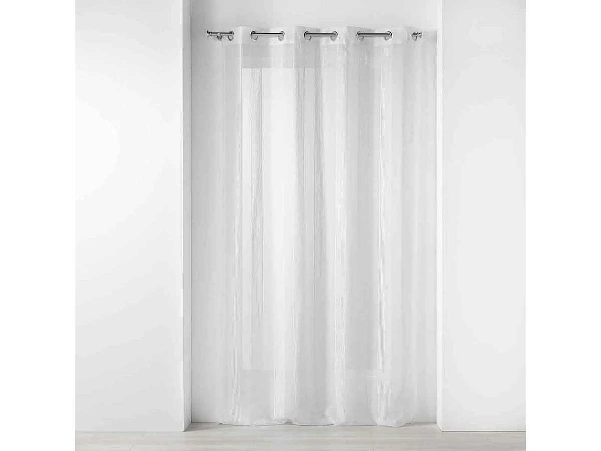 Rideau Voilage à Œillets "Elizeon" 140x280cm Blanc