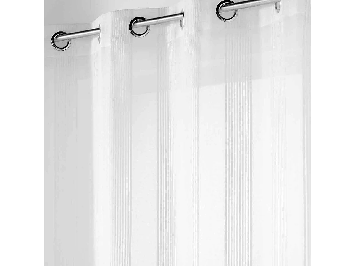 Rideau Voilage à Œillets "Elizeon" 140x280cm Blanc