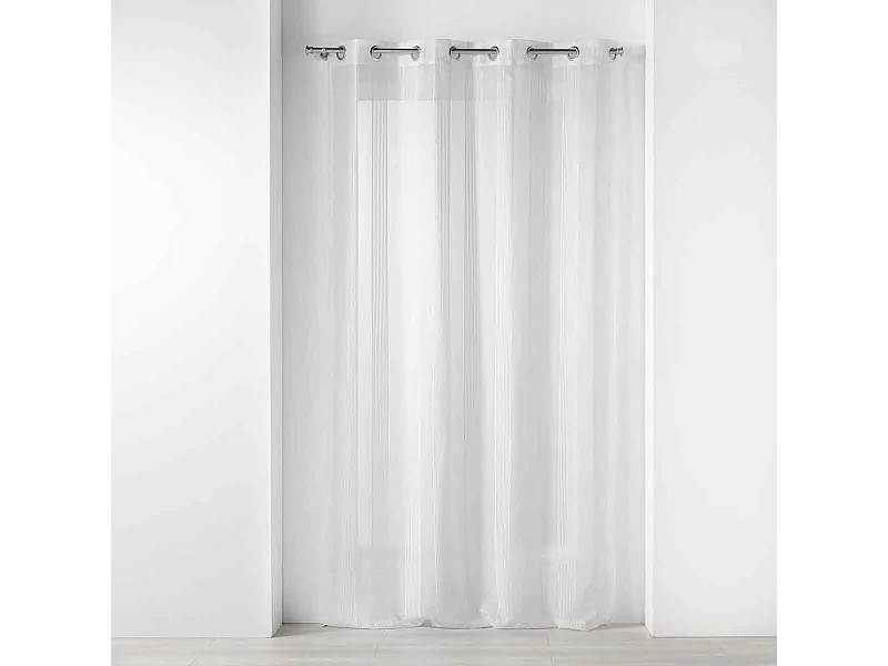 Rideau Voilage à Œillets "Elizeon" 140x280cm Blanc