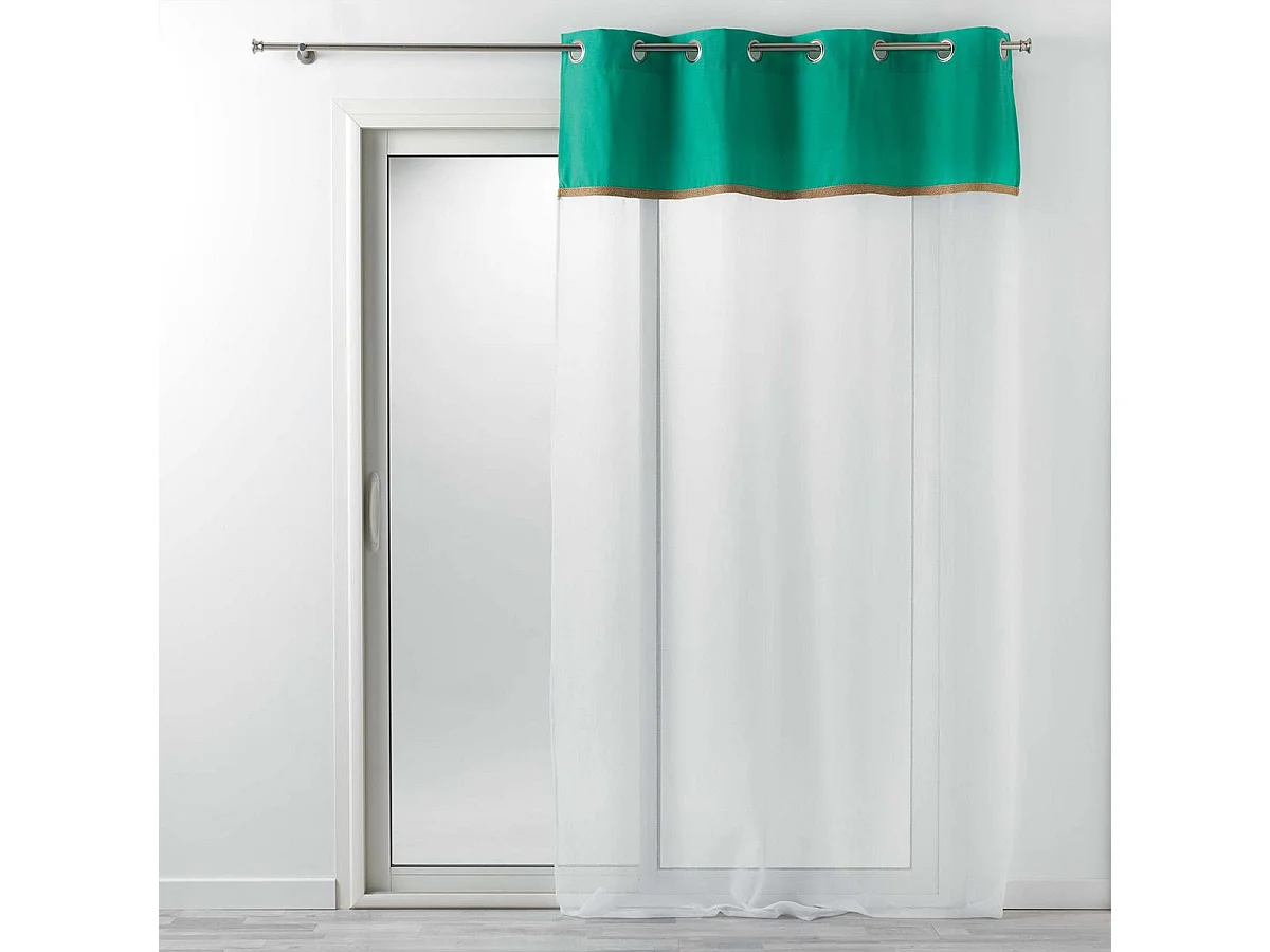 Rideau Voilage à Œillets "Kelonia" 140x240cm Vert