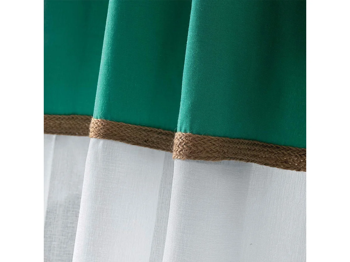 Rideau Voilage à Œillets "Kelonia" 140x240cm Vert