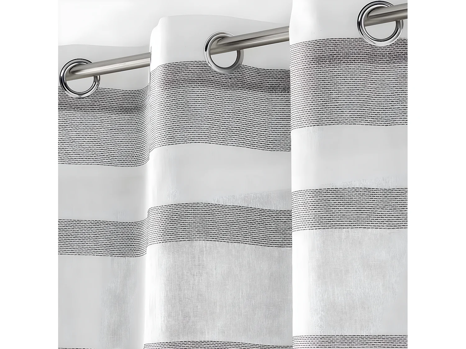 Rideau Voilage à Œillets "Palerma" 140x280cm Blanc