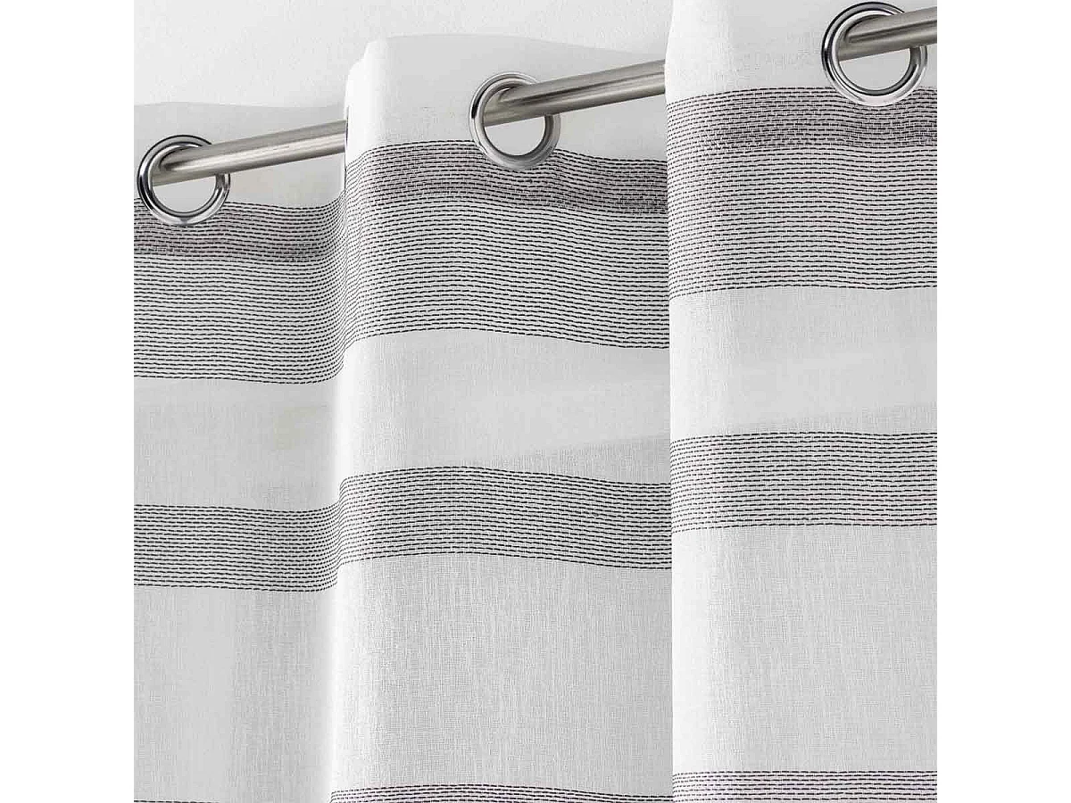 Rideau Voilage à Œillets "Palerma" 140x280cm Blanc