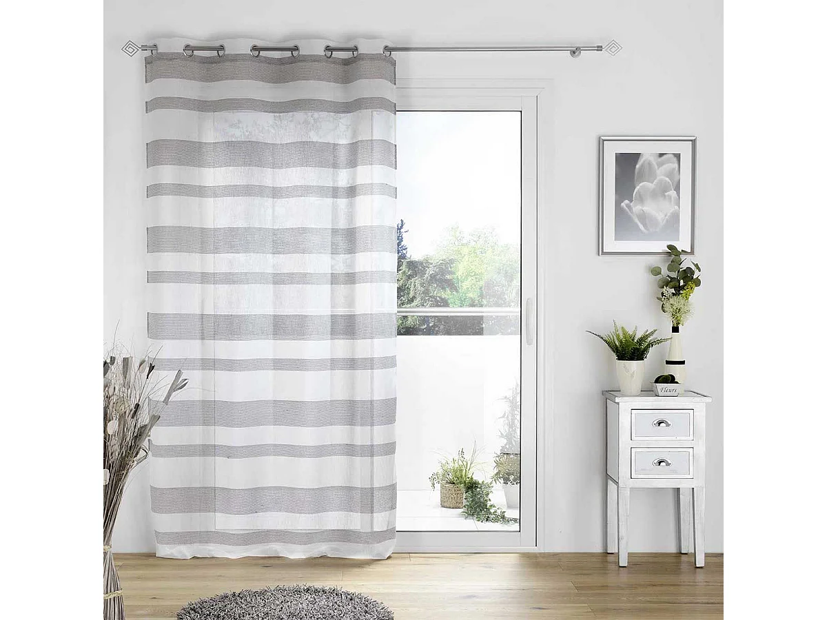 Rideau Voilage à Œillets "Palerma" 140x280cm Blanc