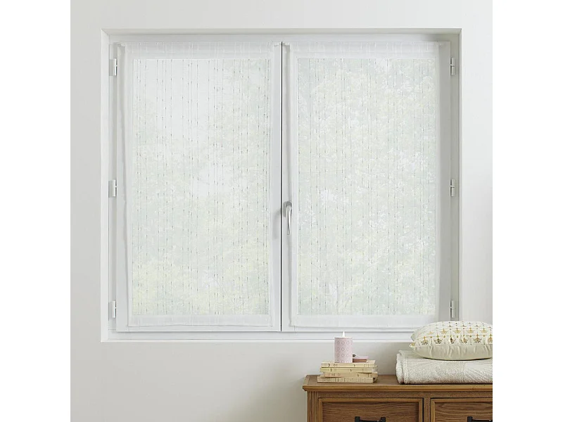 Paire de Voilages "Anissa" 60x120cm Blanc