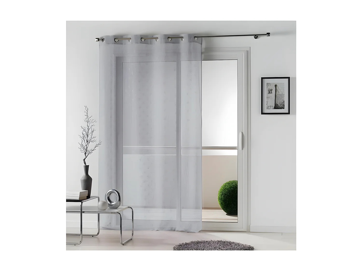 Rideau Voilage "Damina" 140x240cm Gris