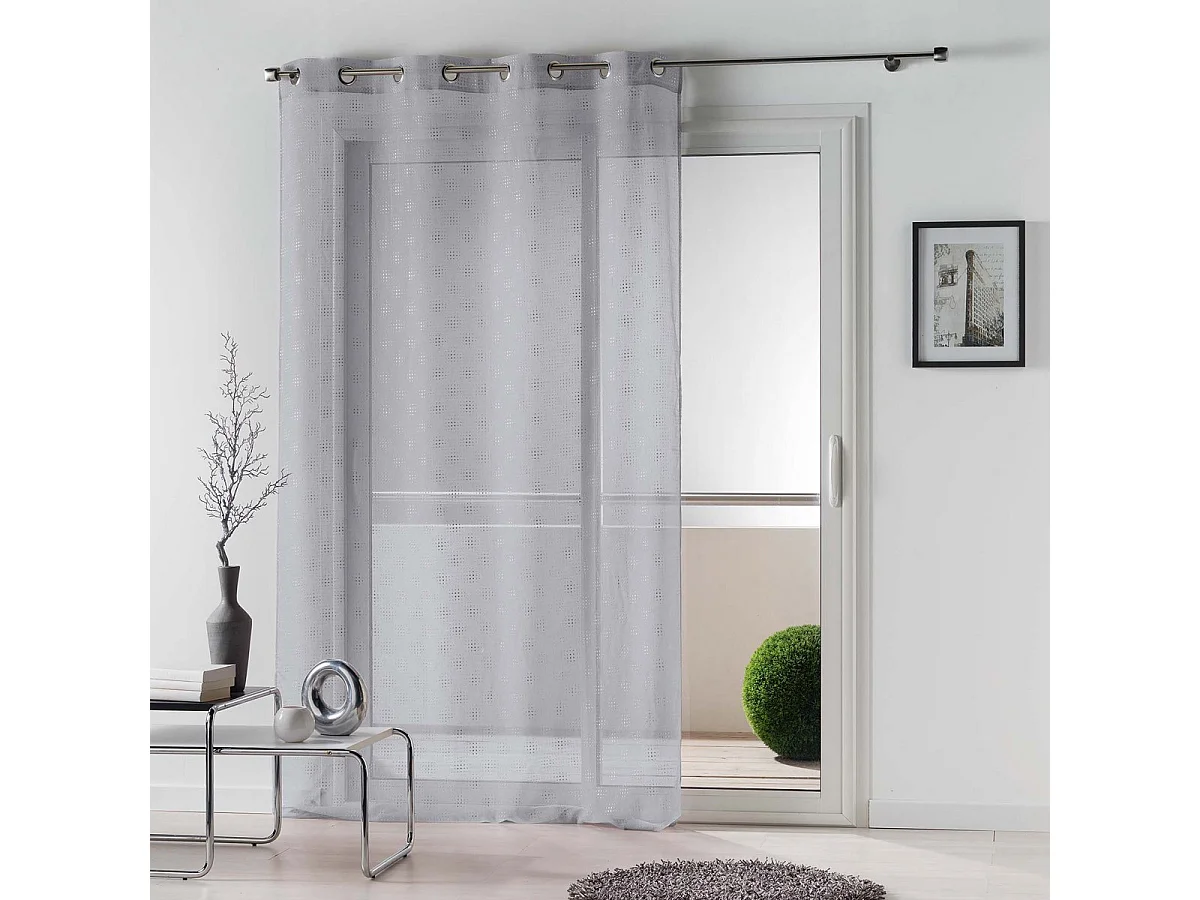 Rideau Voilage "Damina" 140x240cm Gris