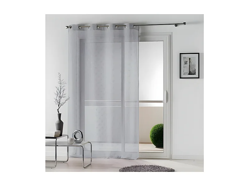 Rideau Voilage "Damina" 140x240cm Gris