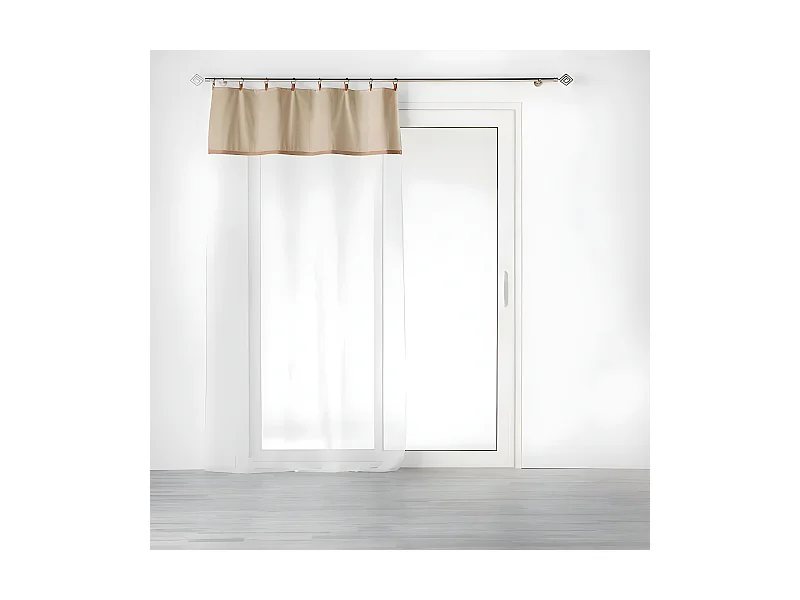 Rideau Voilage à Anneaux "Leana" 140x240cm Beige