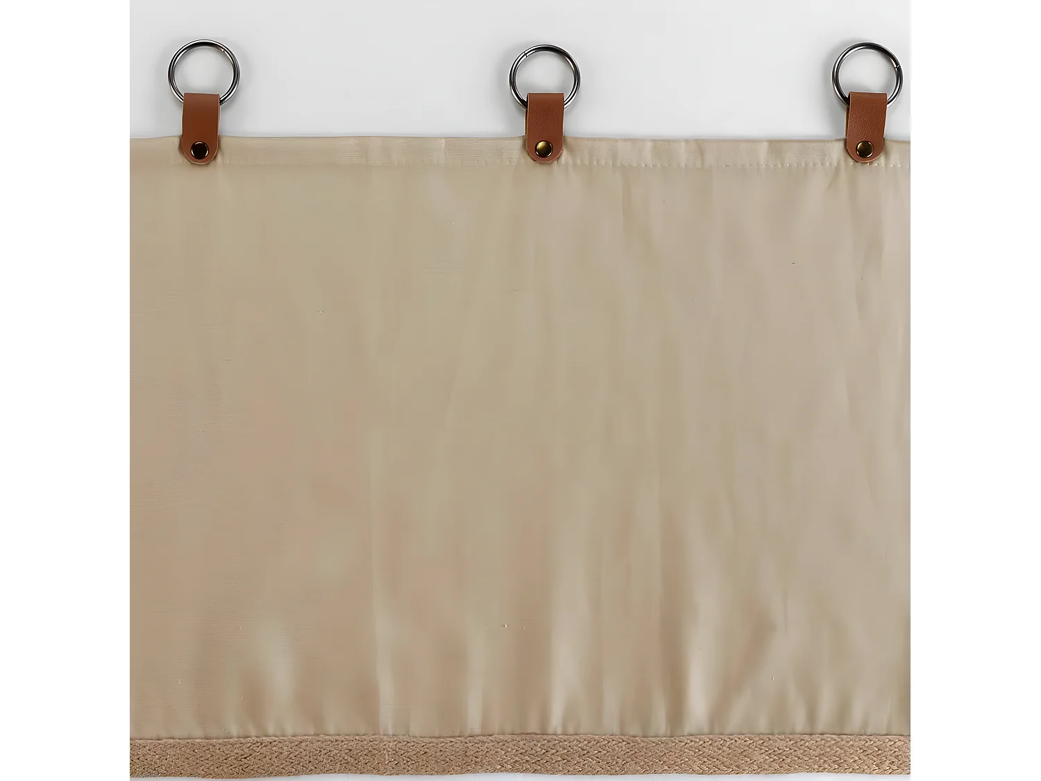Rideau Voilage à Anneaux "Leana" 140x240cm Beige