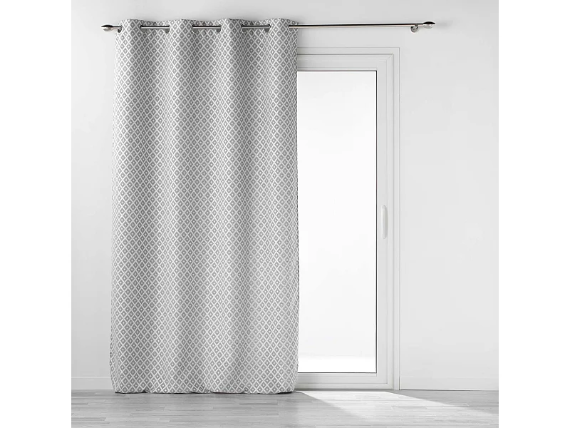 Jacquard-vorhang mit rautenmuste 140 x 260 cm