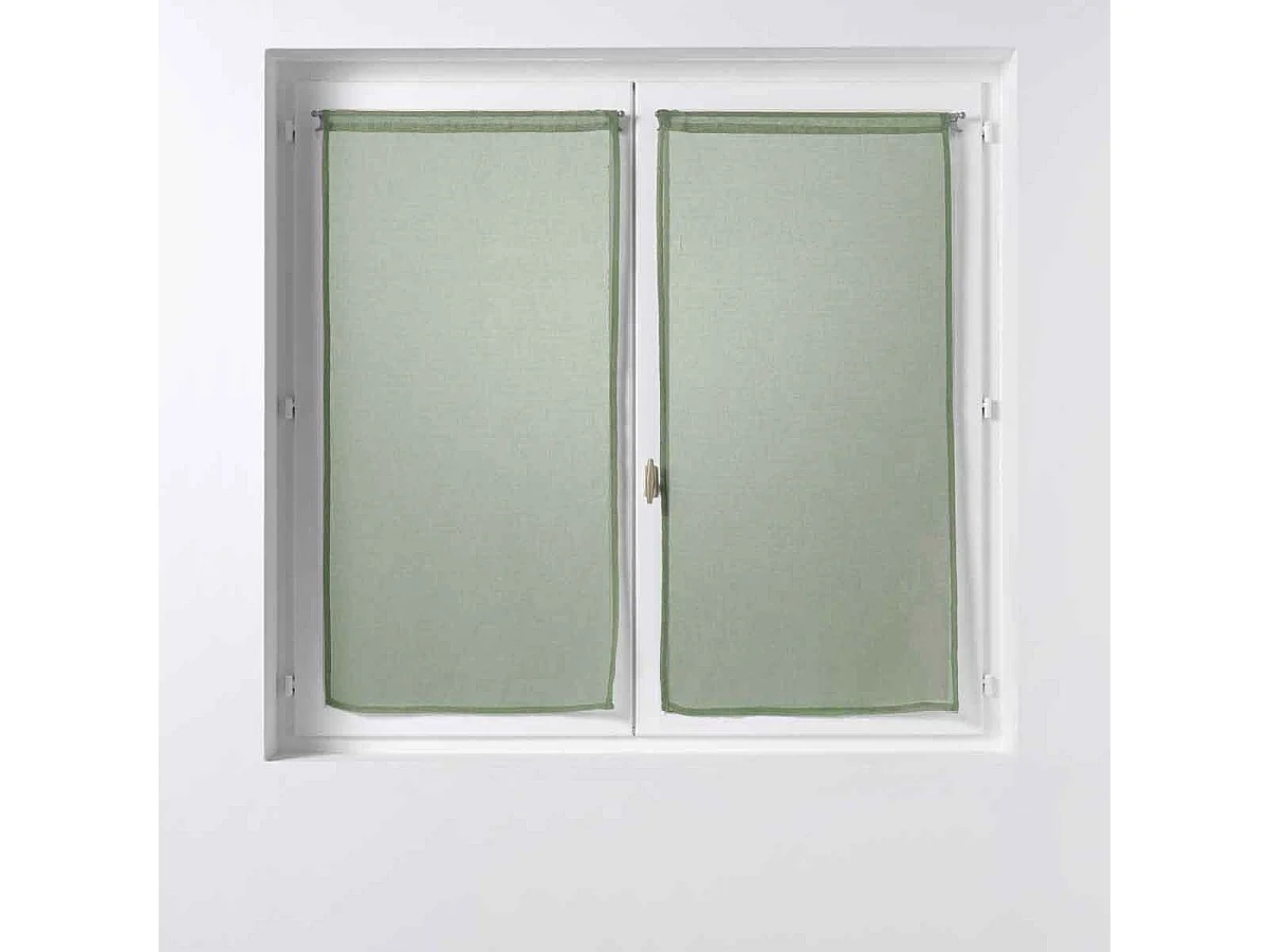 Paire de Voilages "Sandra" 60x160cm Kaki