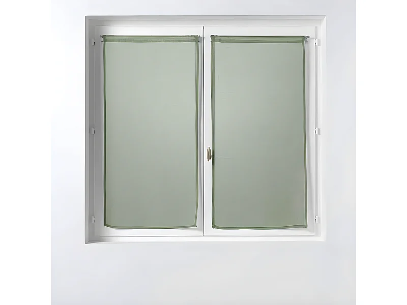 Paire de Voilages "Sandra" 60x160cm Kaki