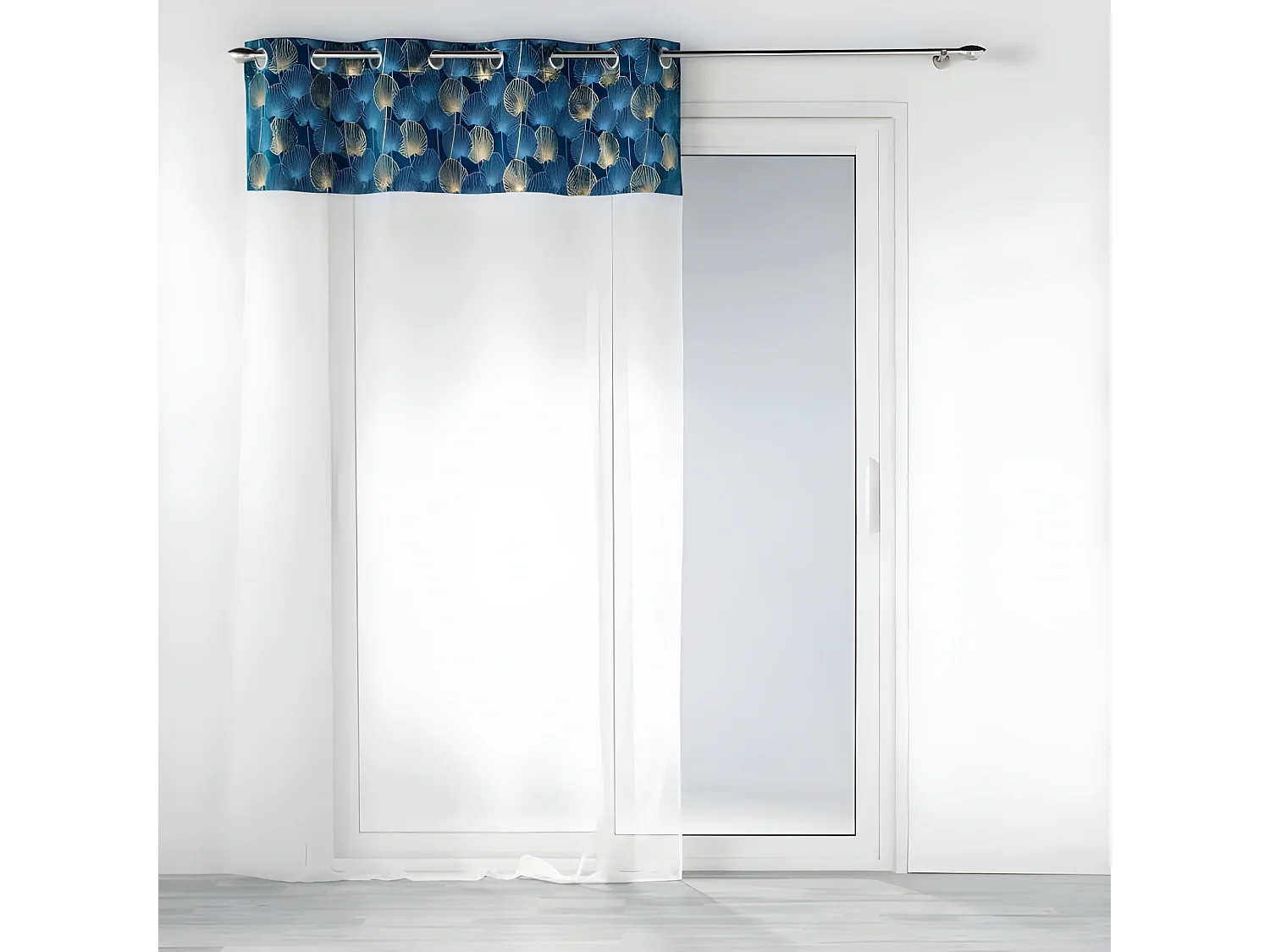 Rideau Voilage à Œillets "Clairine" 140x240cm Bleu