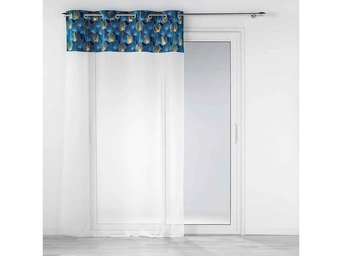 Rideau Voilage à Œillets "Clairine" 140x240cm Bleu