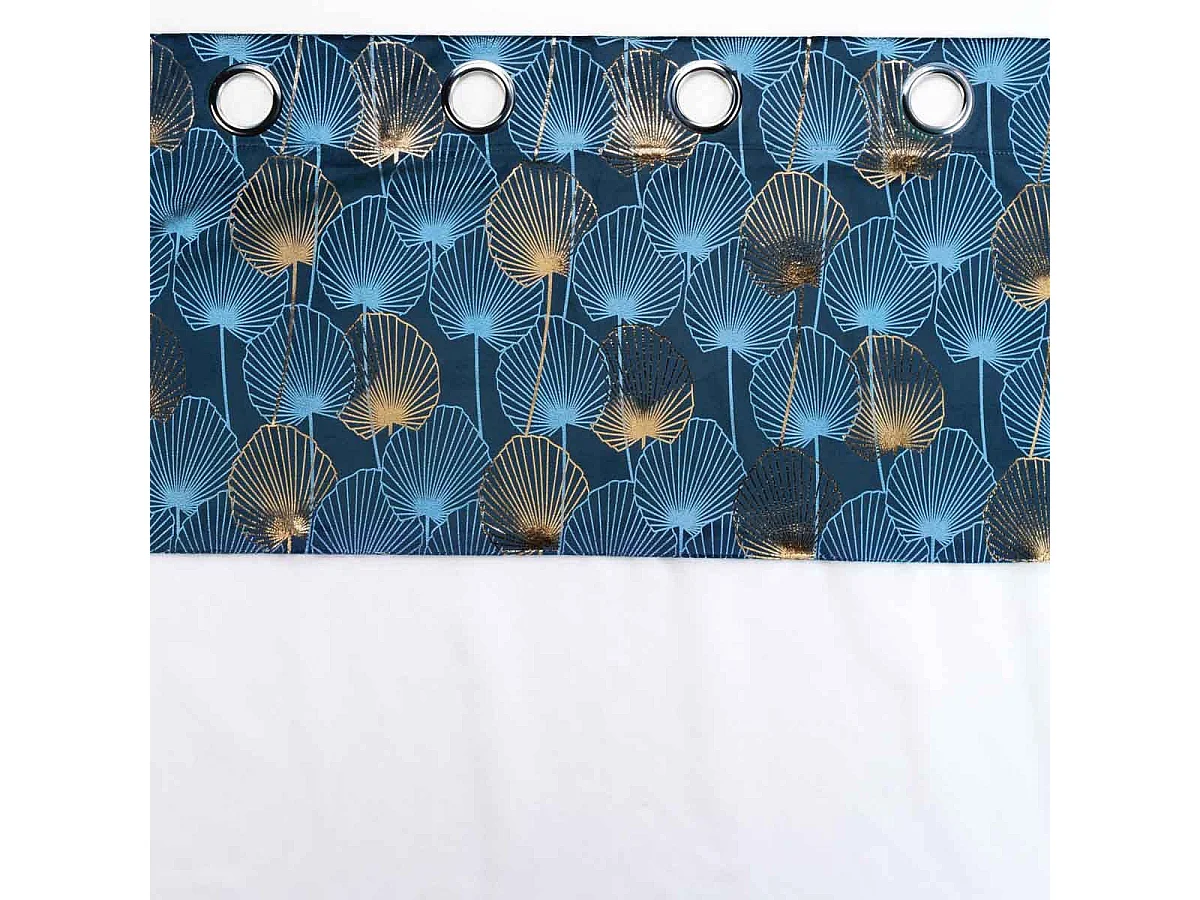 Rideau Voilage à Œillets "Clairine" 140x240cm Bleu