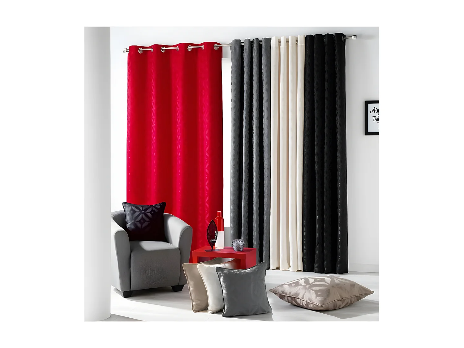 Rideau à Oeillets "Majestic" 140x260cm Blanc