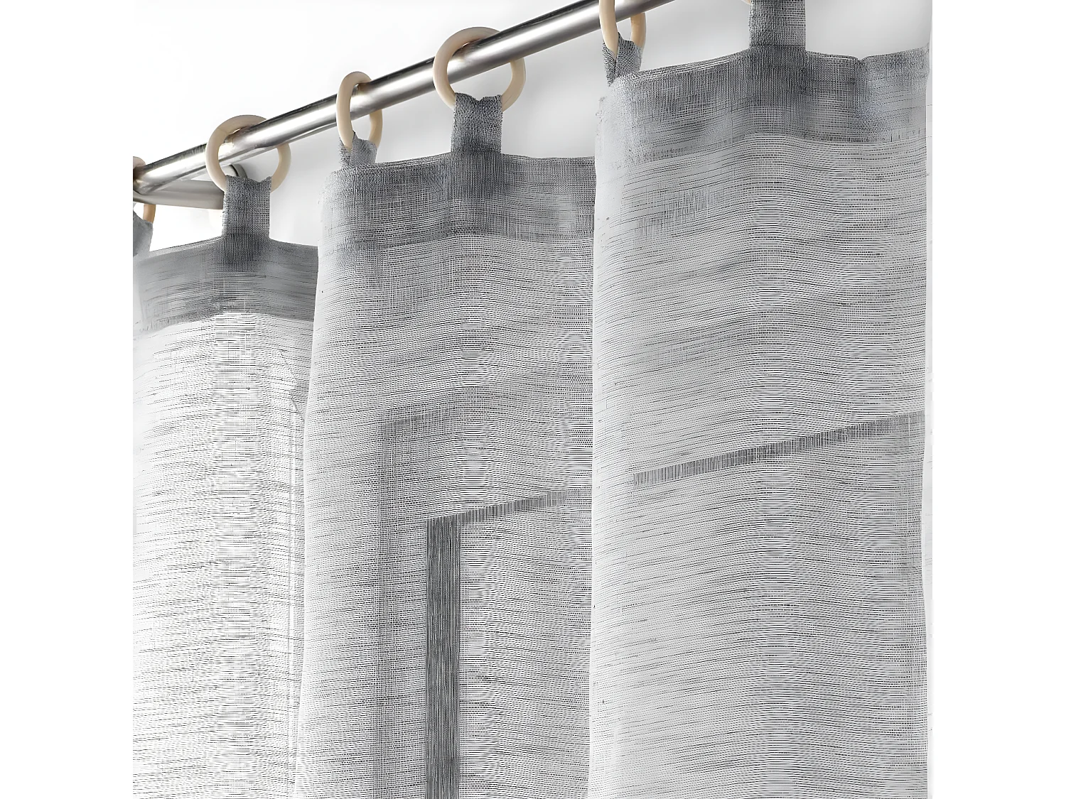 Rideau Voilage à Œillets "Minalisa" 140x240cm Gris