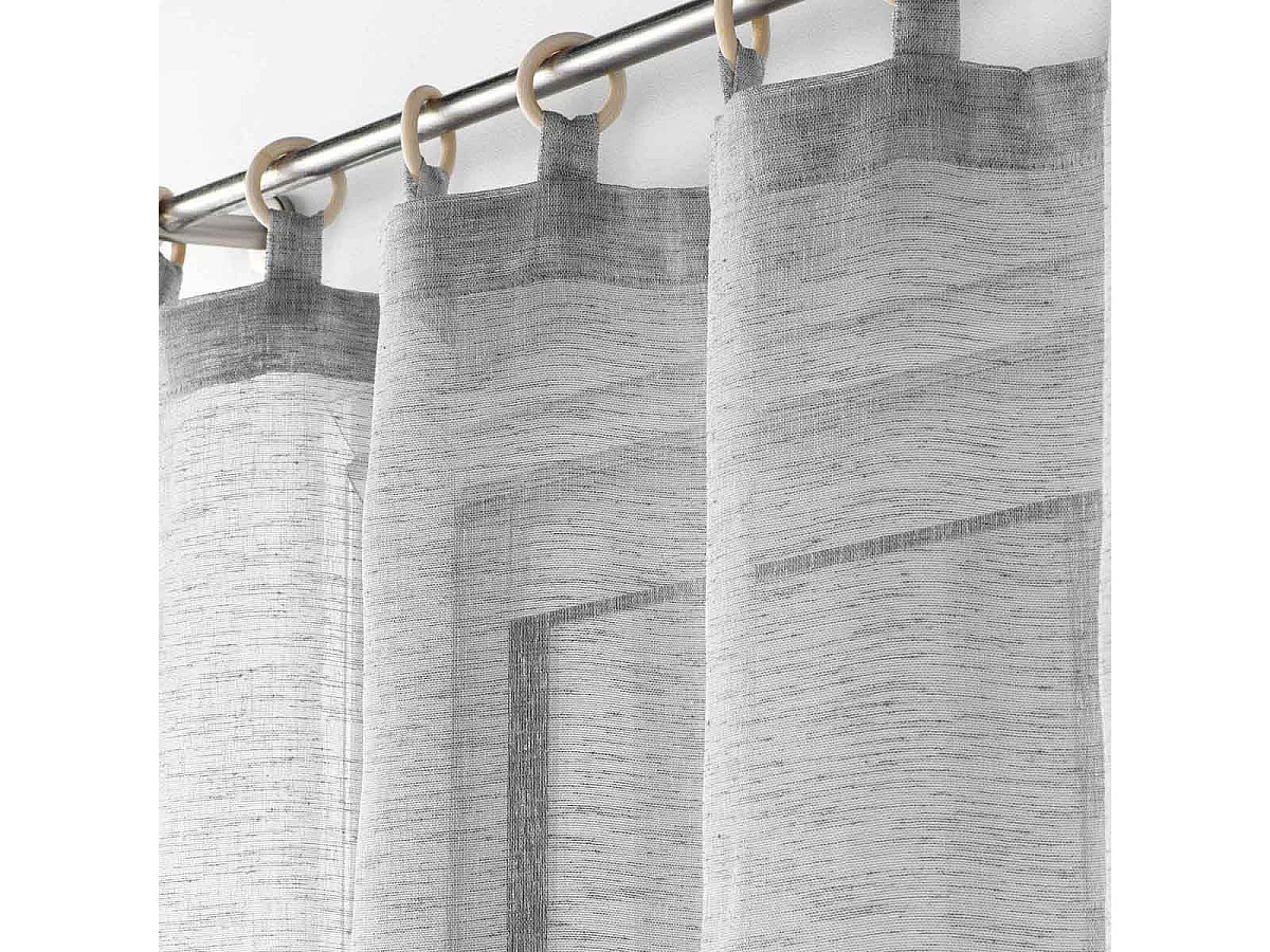 Rideau Voilage à Œillets "Minalisa" 140x240cm Gris